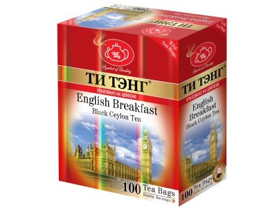 Чай черный в пакетиках для чашки Ти Тэнг English Breakfast 100*2.5 г