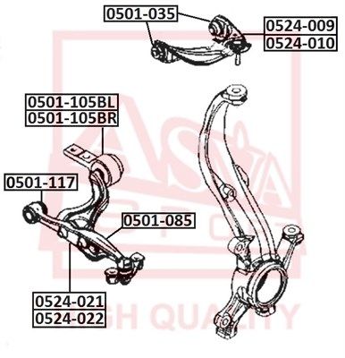 фото Рычаг подвески asva 0524-022