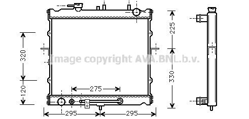 

Радиатор охлаждения двигателя AVA QUALITY COOLING KAA2023