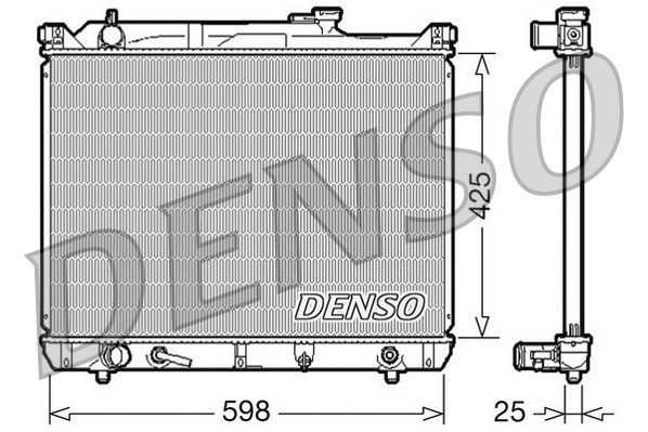 

Радиатор охлаждения двигателя DENSO DRM47021