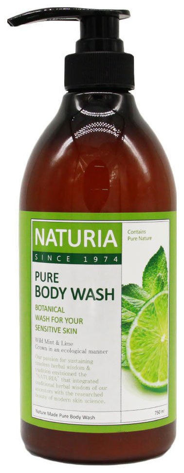 Гель для душа Evas Naturia Pure Body Wash Wild Mint & Lime 750 мл