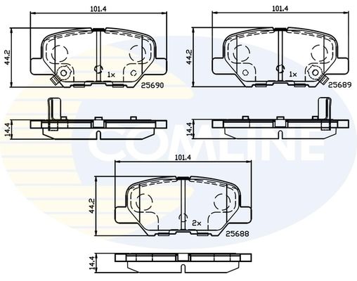 фото Комплект тормозных колодок, дисковый тормоз comline cbp32238