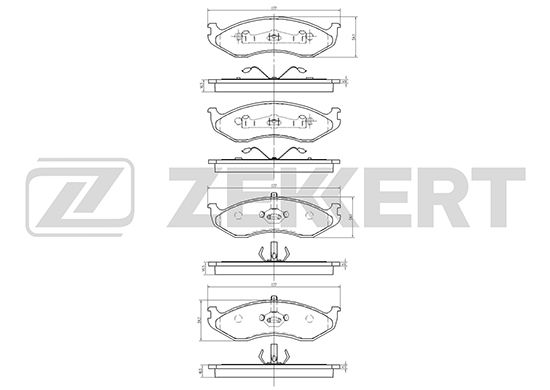 фото Комплект тормозных колодок, дисковый тормоз zekkert bs-1271