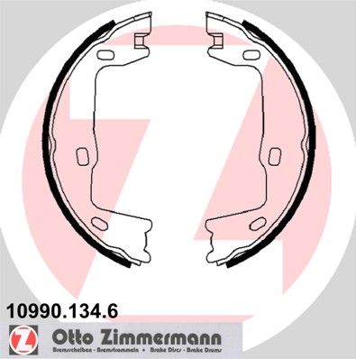 

Тормозные колодки ZIMMERMANN стояночного тормоза 109901346