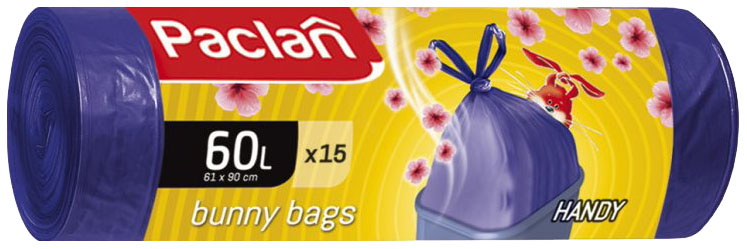 фото Мешки для мусора paclan bunny bags aroma 60 л 15 шт