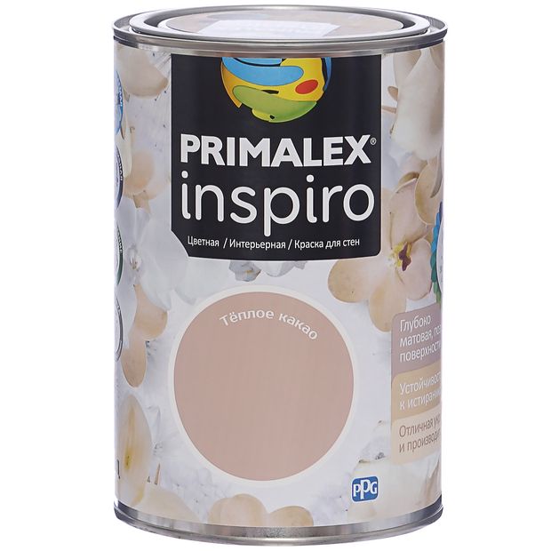 Краска Primalex Inspiro, теплый какао, 1 л краска primalex inspiro фуксия 420166
