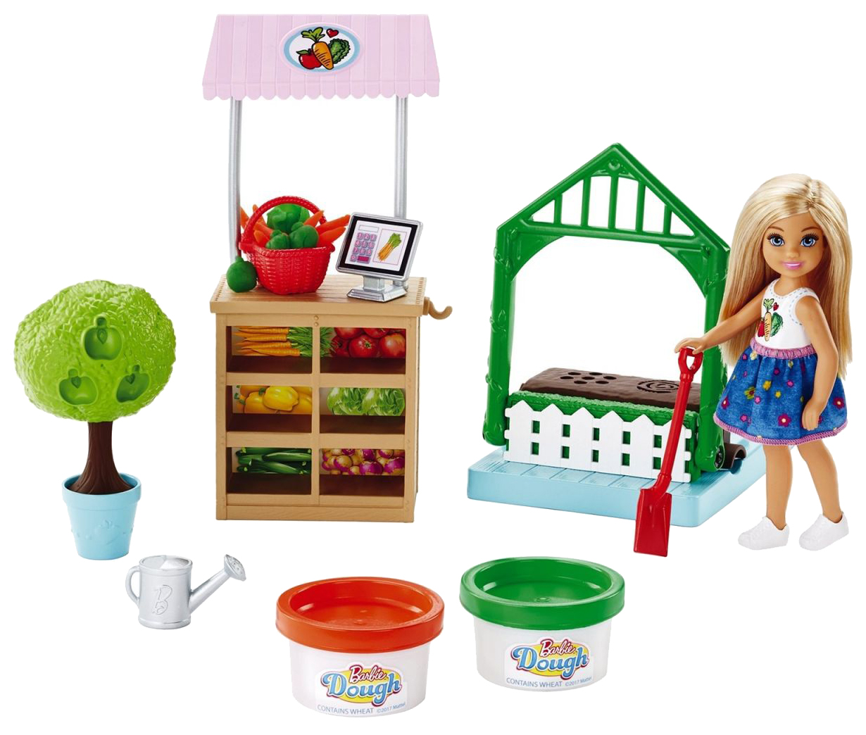 Набор Barbie Овощной сад Челси FRH75 игровой набор с куклой барби barbie color reveal с оранжевыми каштановыми волосами