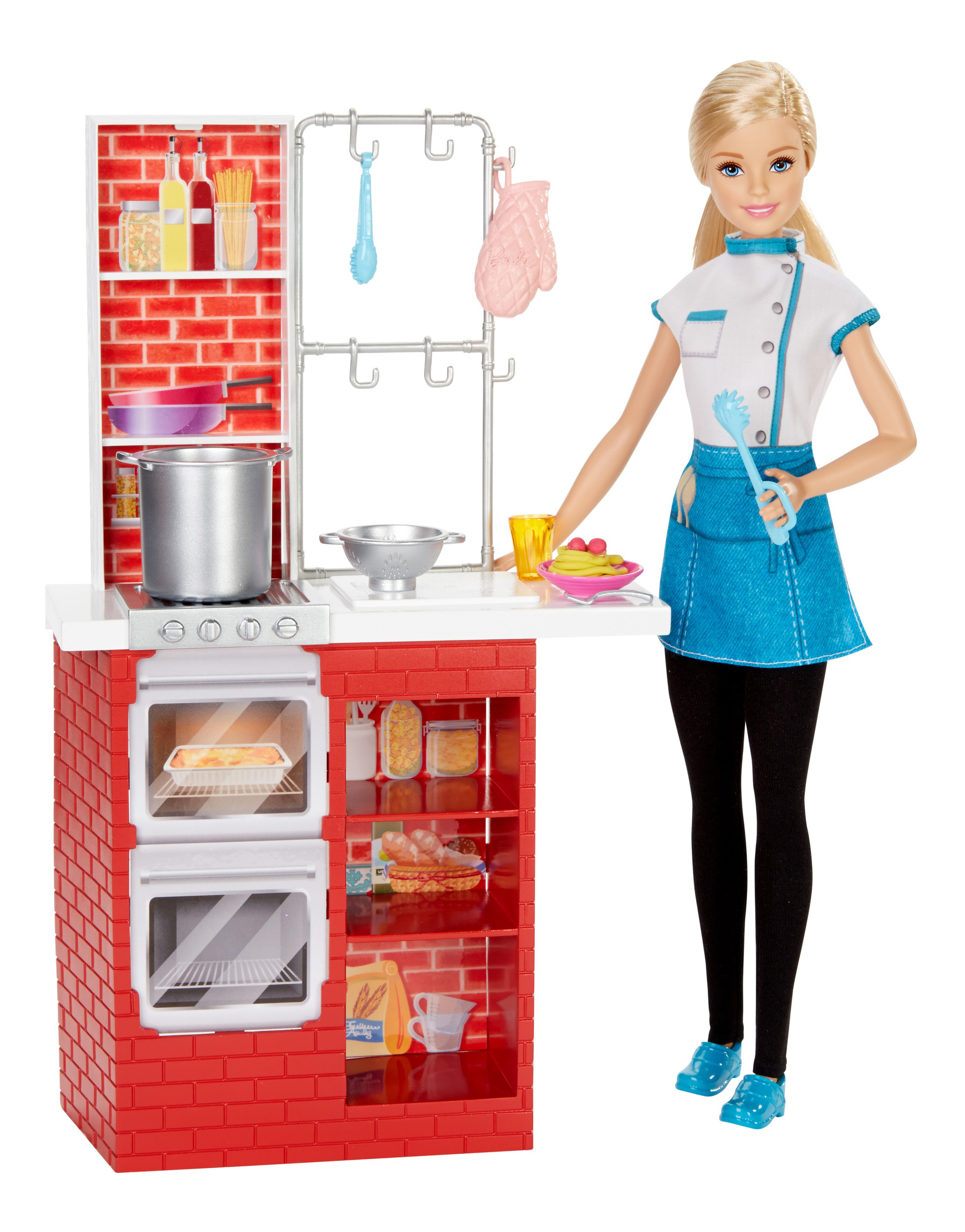 Набор барби. Набор Barbie шеф итальянской кухни, 29 см, dmc36. Кухня Mattel Barbie. Кухня от Барби куклы. Наборы Маттел Барби.