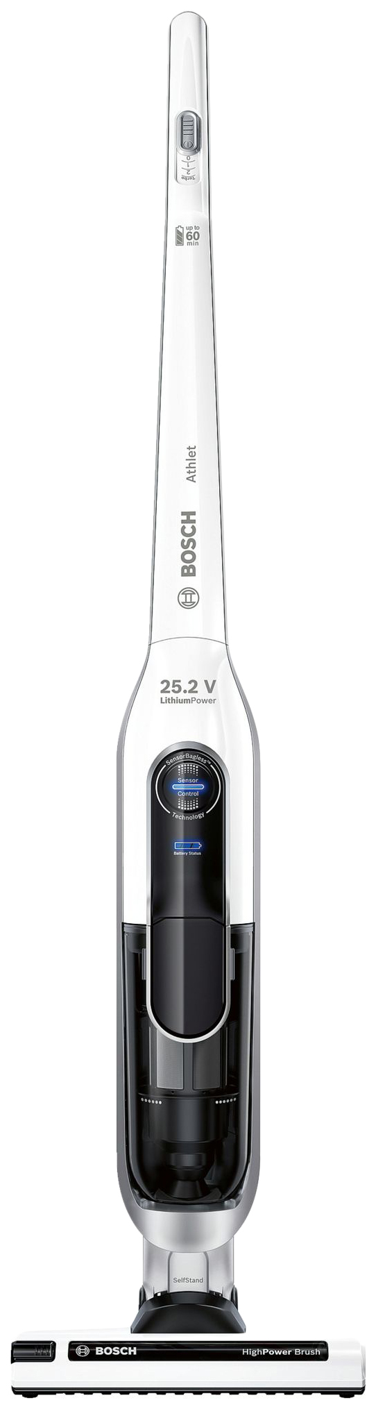 фото Вертикальный пылесос bosch bch6ath25 white