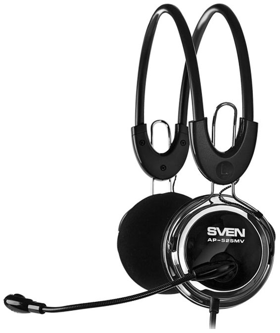 фото Гарнитура sven ap-525mv silver/black