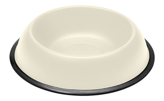 фото Одинарная миска для собак ferplast, металл, белый, черный, 1.5 л