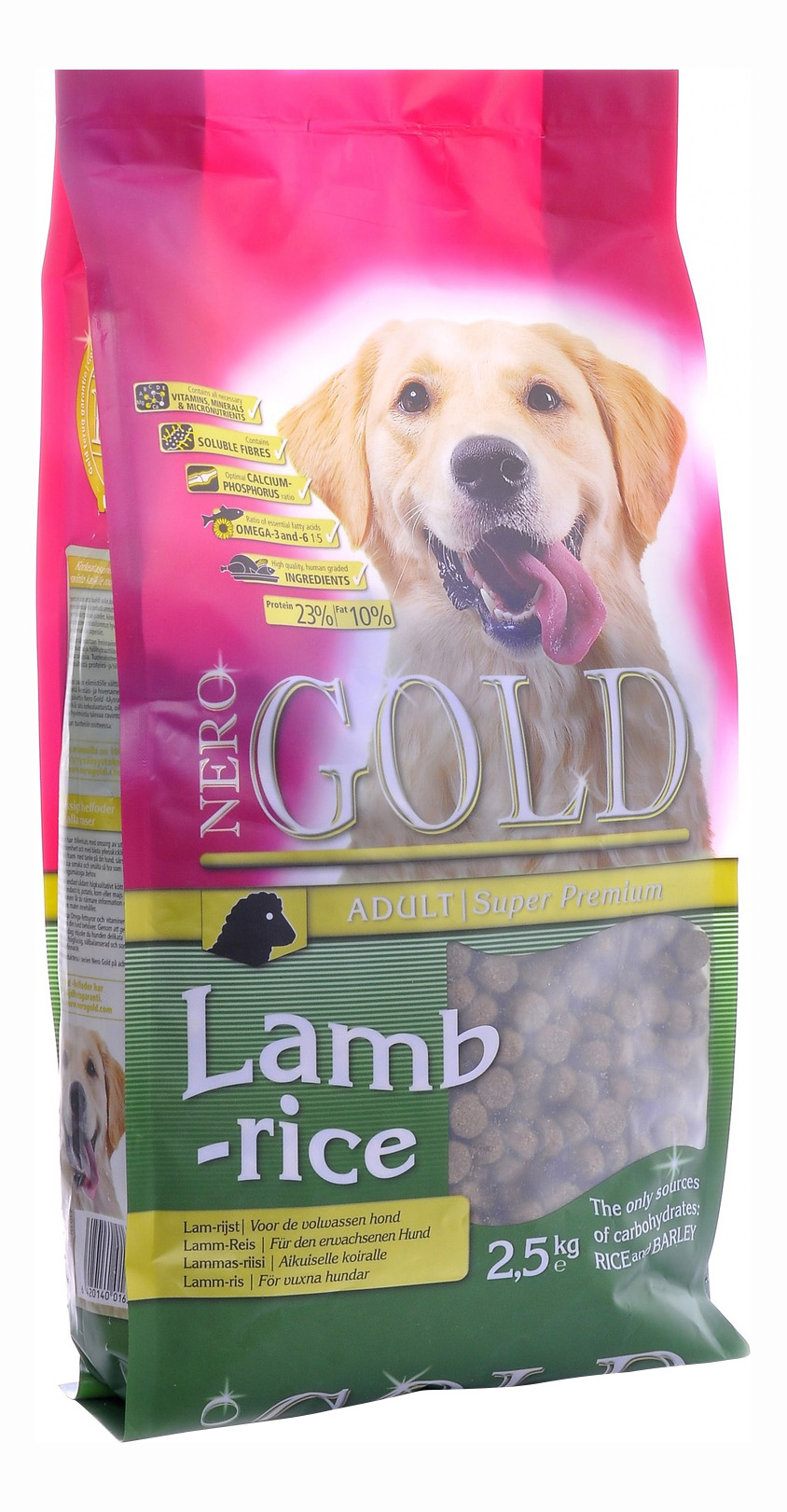 фото Сухой корм для собак nero gold adult, все породы, ягненок и рис, 2,5кг