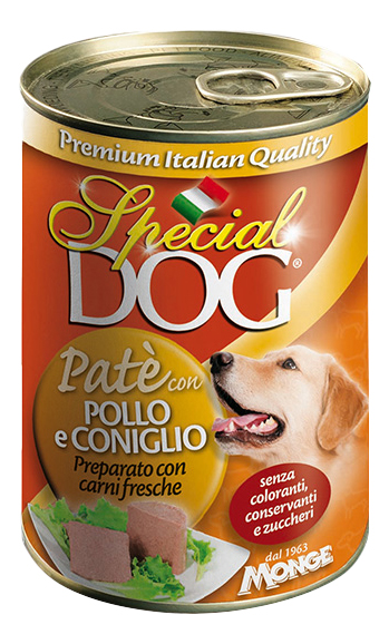 

Консервы для собак Special DOG, курица, кролик, паштет, 400г, 24шт, курица, кролик 400 г, 24 шт