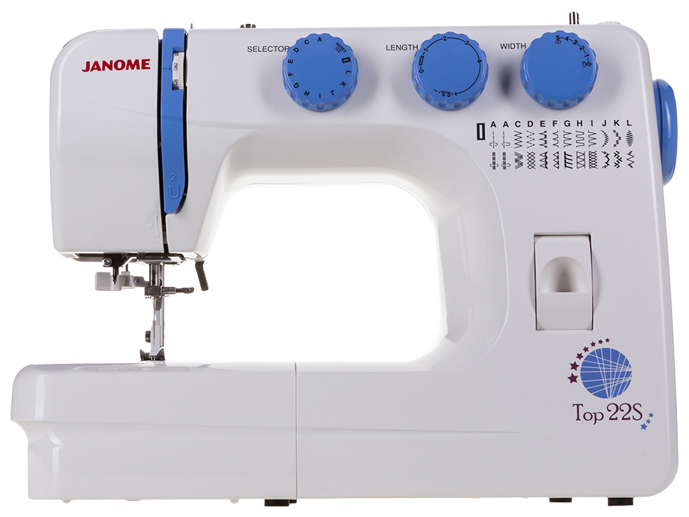 Швейная машина Janome Top 22S ленточношлифовальная машина интерскол лшм 76 900 сетевая скорость 250 м мин принадлежности