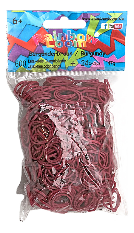 Плетение из резинок Rainbow Loom Solid Bands - Burgundy плетение из резинок rainbow loom solid bands orange