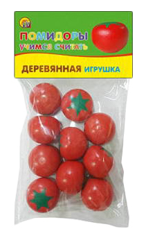 

Деревянная игрушка для малышей Рыжий Кот Учимся считать Помидоры, Помидоры