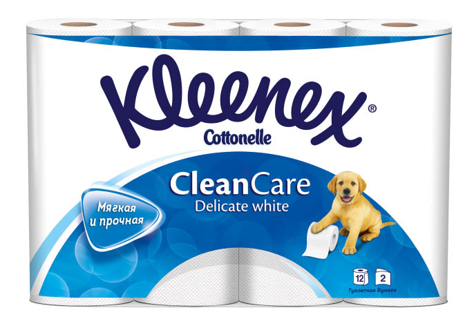 Купить Туалетная бумааг Kleenex Delicate White 2-ух слойная 12 шт., туалетная бумага Clean Care Delicate White 12 шт