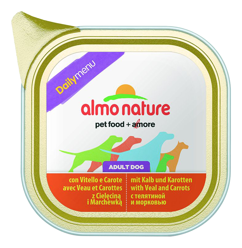 Консервы для собак Almo Nature Daily Menu, телятина, морковь, 300г