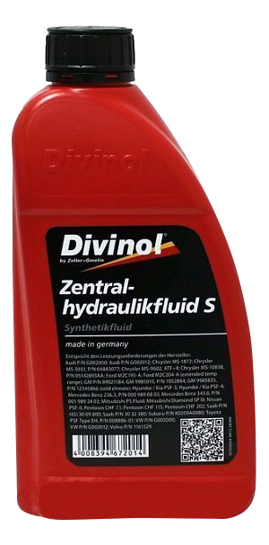 фото Трансмиссионное масло divinol zentralhydraulikfluid s 1л 28360-c090