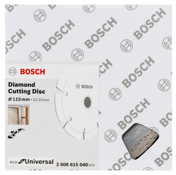 фото Диск отрезной алмазный bosch eco universal 115-22,23 2608615040