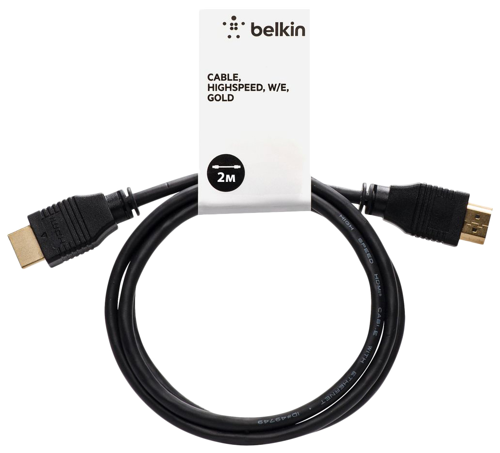 фото Кабель belkin hdmi - hdmi, 2м black (hdmi0017-2m)