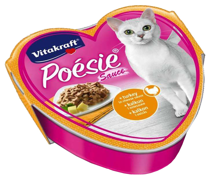 фото Консервы для кошек vitakraft poesie sauce, с индейкой в сырном соусе, 15шт по 85г