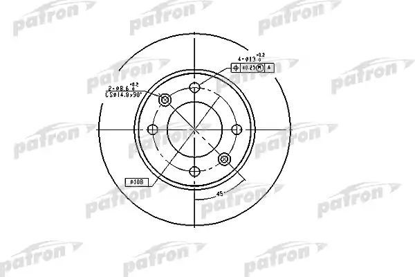 фото Тормозной диск patron pbd4185