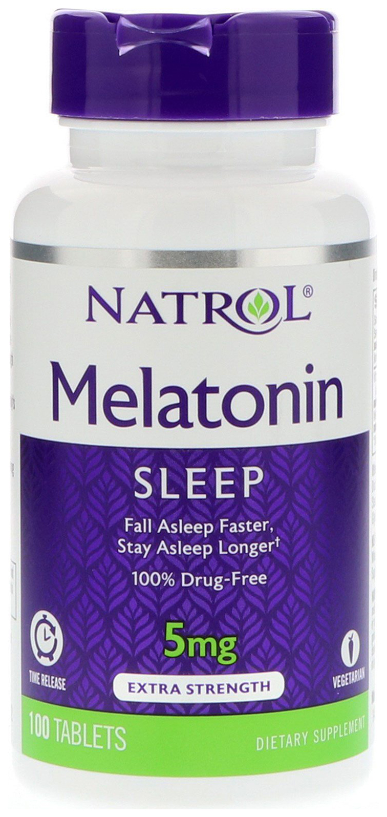 

Добавка для сна Natrol Melatonin Time Release 100 табл. натуральный, Melatonin Time Release