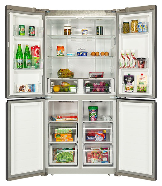 фото Холодильник hiberg rfq-490dx nfxq silver