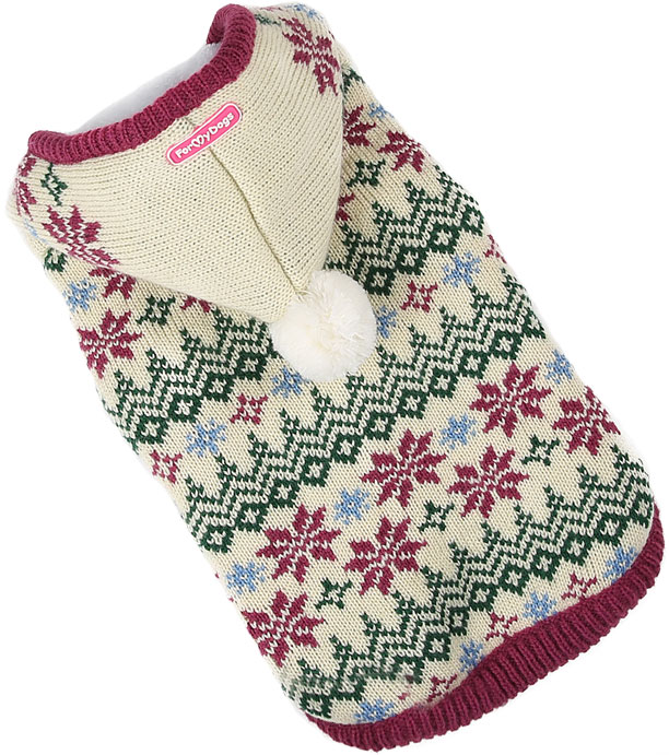 

Куртка для собак вязаная FOR MY DOGS, унисекс, бежево-зеленая, FW657-2018 16-18, FW657-2018