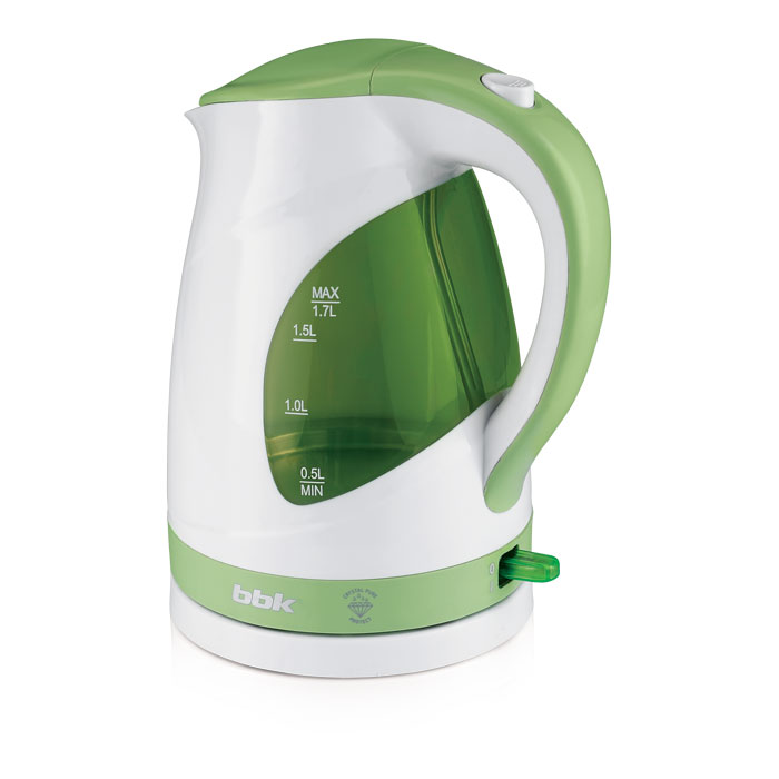 Чайник электрический BBK EK1700P 1.7 л белый, зеленый