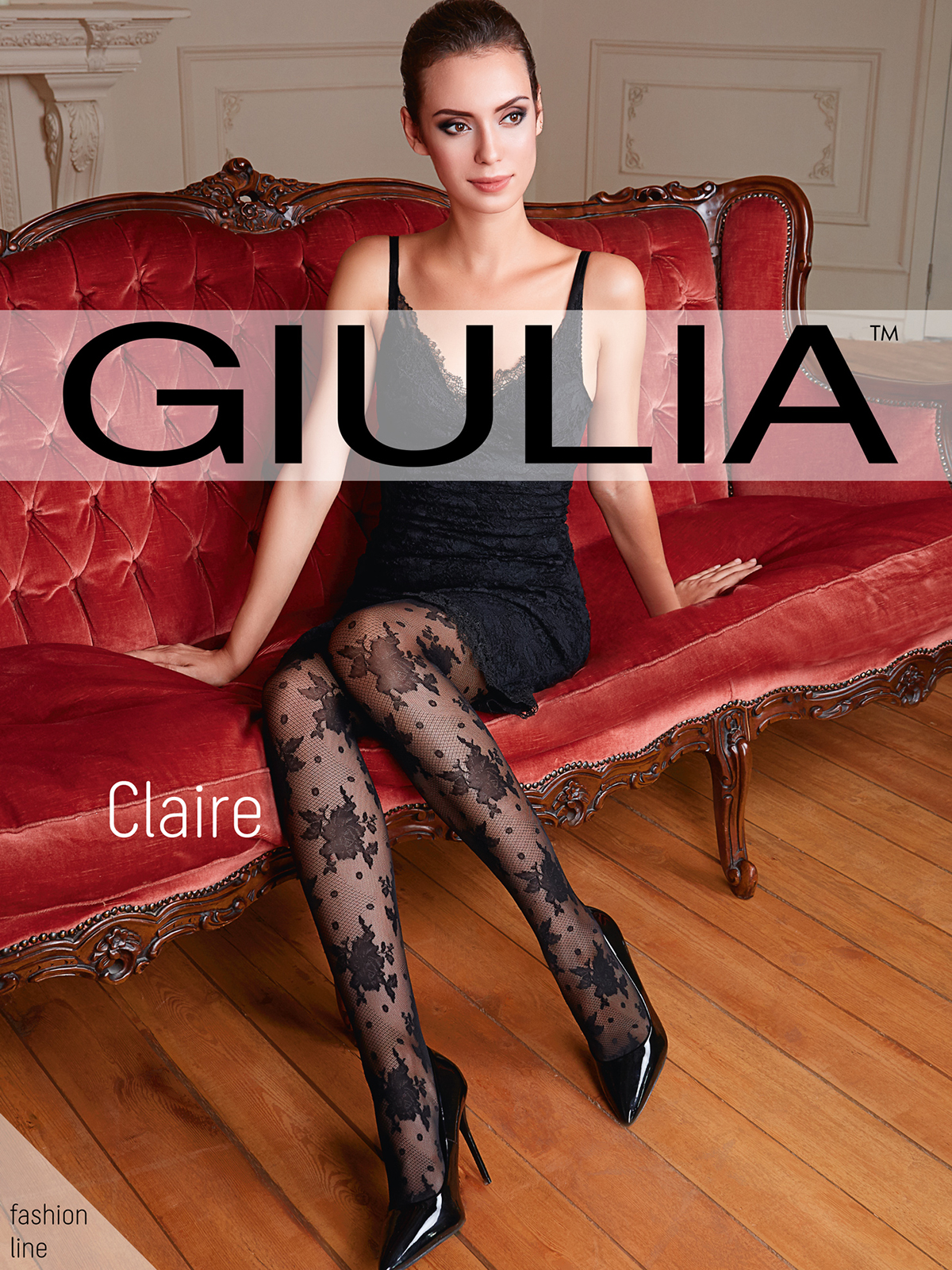 

Колготки женские Giulia черные 3/M, CLAIRE 01
