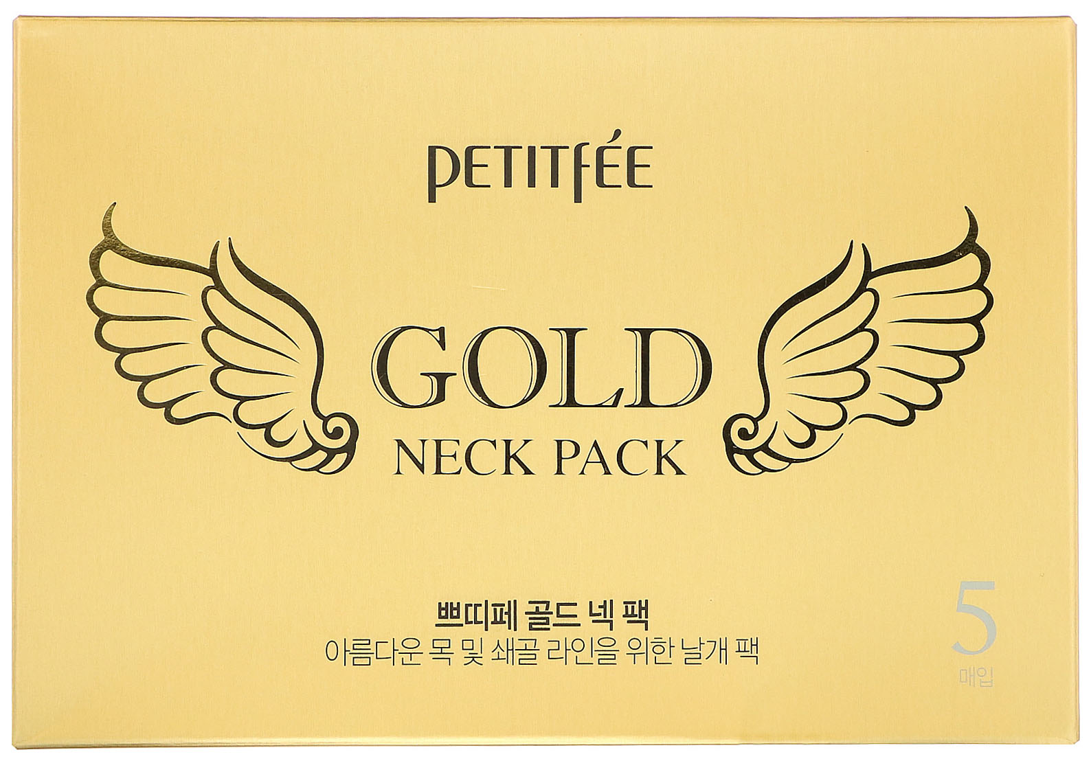 фото Маска для шеи petitfee gold neck pack hydrogel angel wings 5x10 г