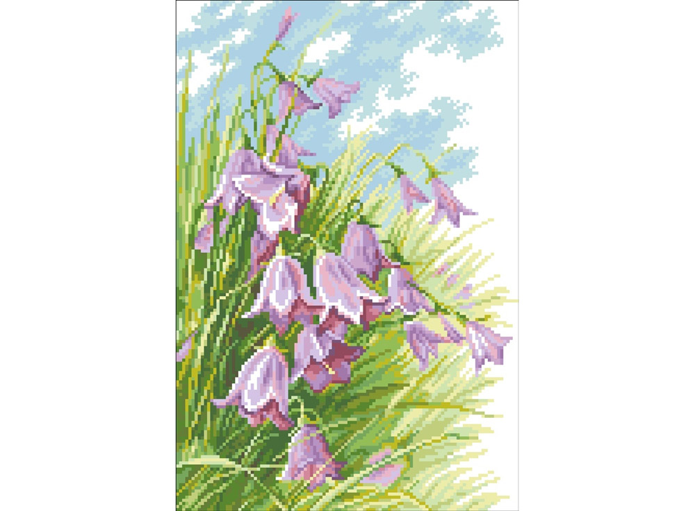 

Алмазная вышивка Яркие Грани Колокольчики, 28x41 см, Колокольчики