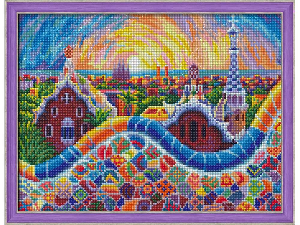 

Алмазная вышивка Алмазная Живопись Парк Гуэль, 30x40 см, Парк Гуэль
