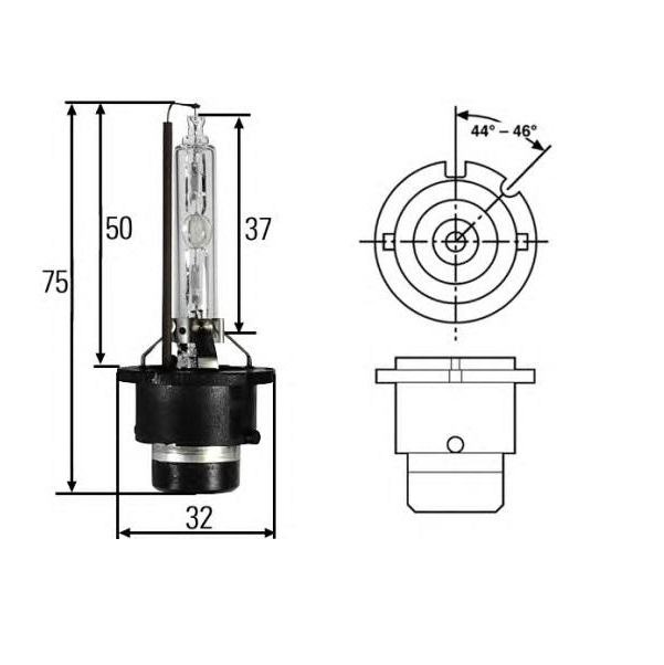 8gs 007 949-261_лампа! Xenon (D2s) 35w P32d-2 HELLA арт. 8GS 007 949-261