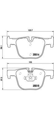 

Комплект тормозных колодок Brembo P06072