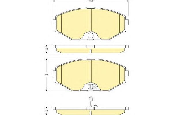 Комплект тормозных колодок Girling 6132739