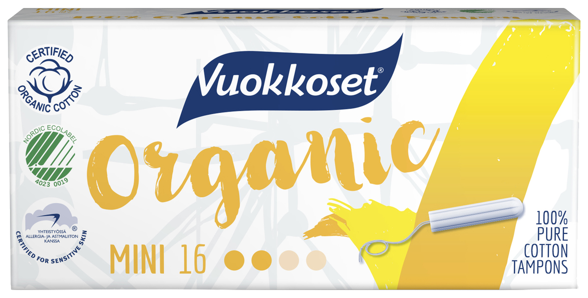 

Тампоны Vuokkoset Organic Mini 16 шт