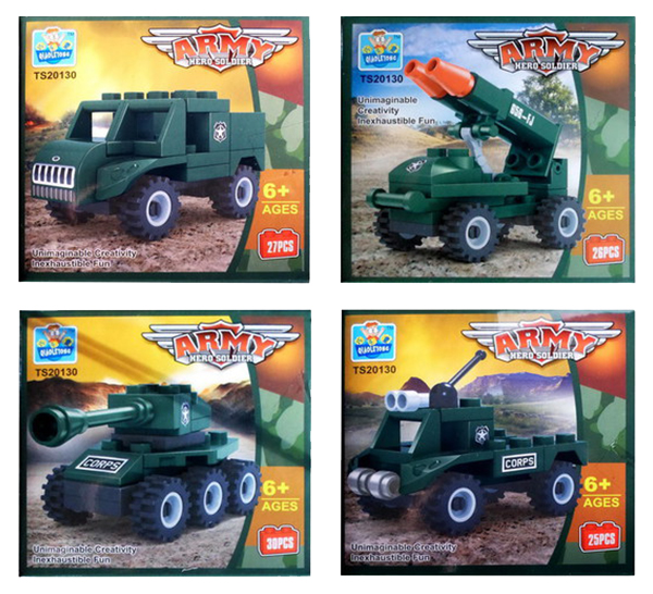 фото Конструктор пластиковый junfa toys военная техника армия ts20130-01/04