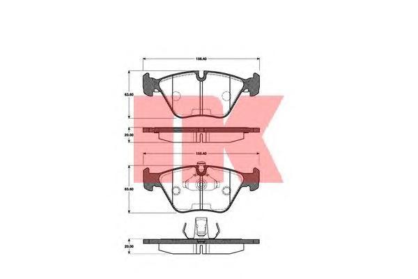 

Тормозные колодки Nk 221519