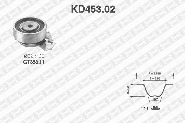 фото Комплект ремня грм ntn-snr kd45302