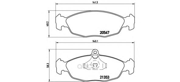 

Колодки тормозные Brembo P59011