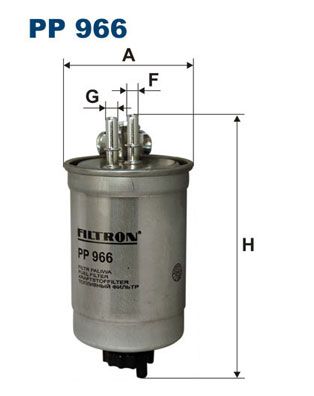 фото Фильтр топливный filtron pp966