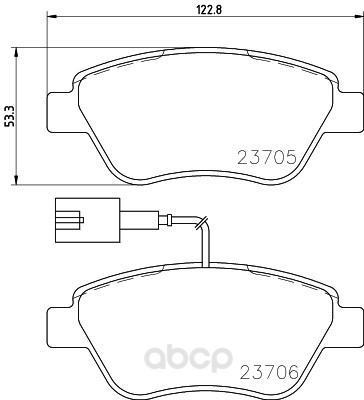 

Комплект тормозных колодок Hella 8DB355016071