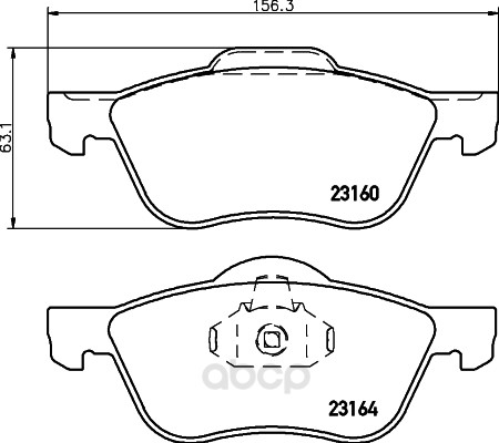 

Комплект тормозных колодок Hella 8DB355010911