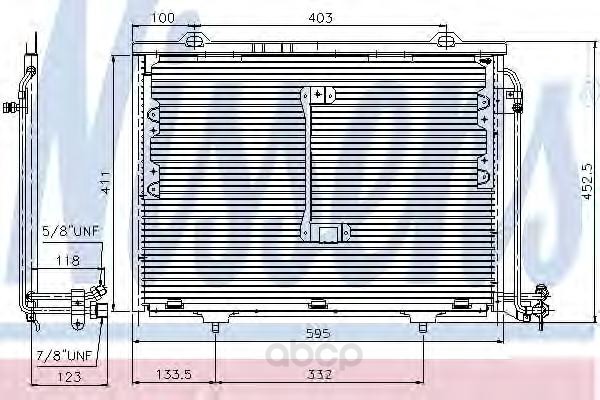 фото Радиатор кондиционера nissens для mercedes w202 c 1.8-2.8 93-00, c208 clk -4.3 97-02 94284
