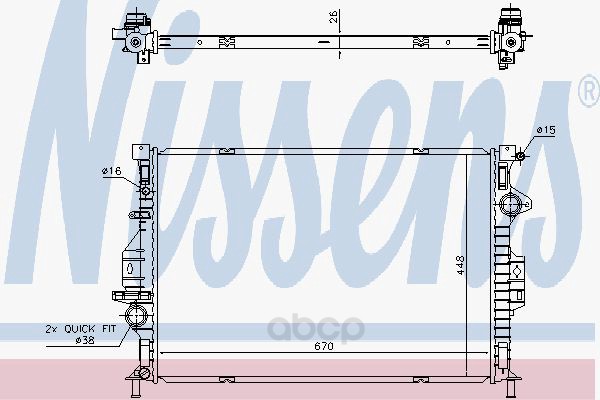 

Радиатор охлаждения двигателя Nissens 69249