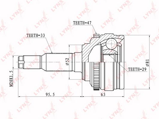 

Шрус LYNXauto CO-1809A