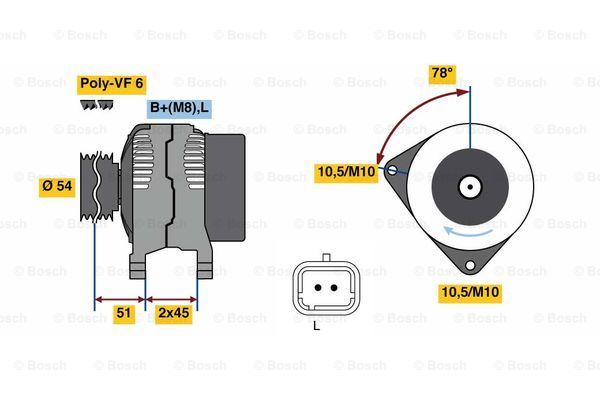 

Генератор BOSCH 0 986 080 660